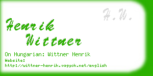 henrik wittner business card